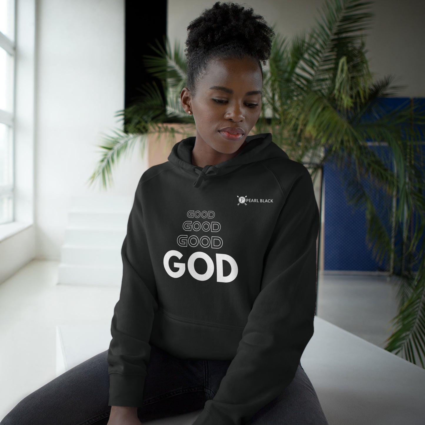 ***PEARL BLACK BY NGP GOOD GOD HOODIE