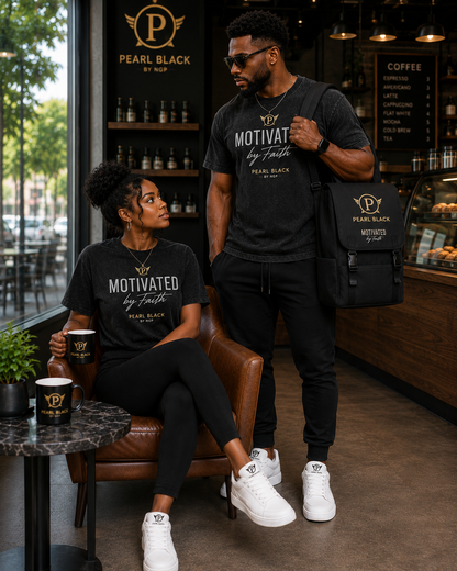 Motivated by Faith Acid-Wash Tee — 'Faith Over Fear' Inspirational Christian T-Shirt