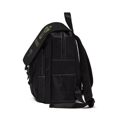Pearl Black 'Motivated by Passion' Casual Shoulder Backpack