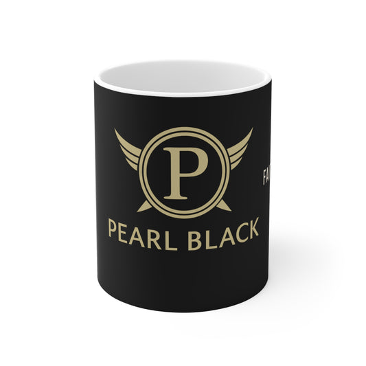 Pearl Black 'Motivated by Faith' 11oz Coffee Mug