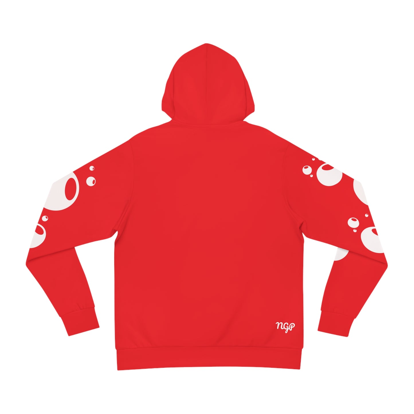 PEARL BLACK BUBBLE EFFECT HOODIE (Red white)