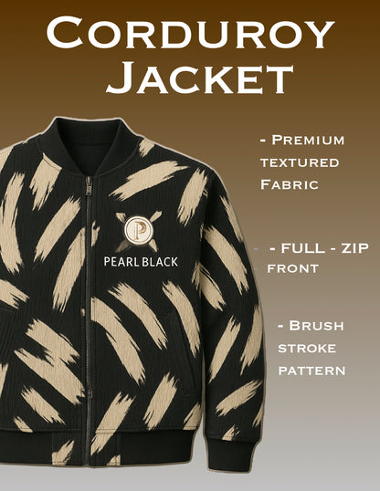 Black and Cream Brush Stroke Jacket