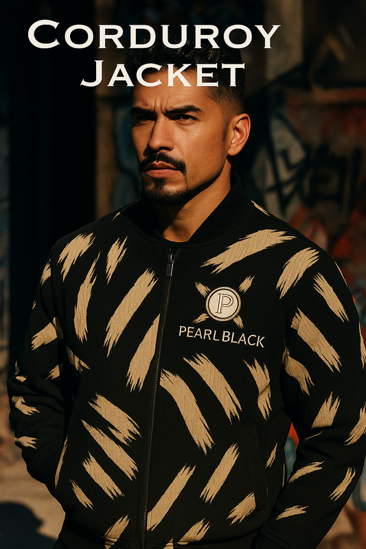 Black and Cream Brush Stroke Jacket