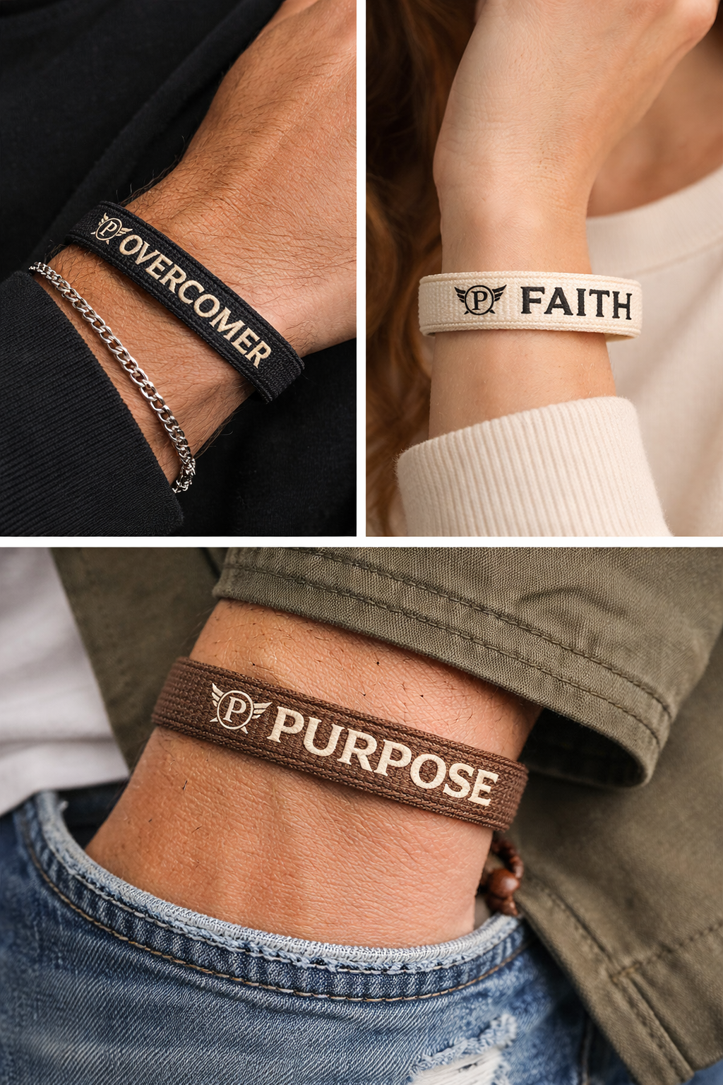 PEARL BLACK PREMIUM MOTIVATION WRISTBANDS