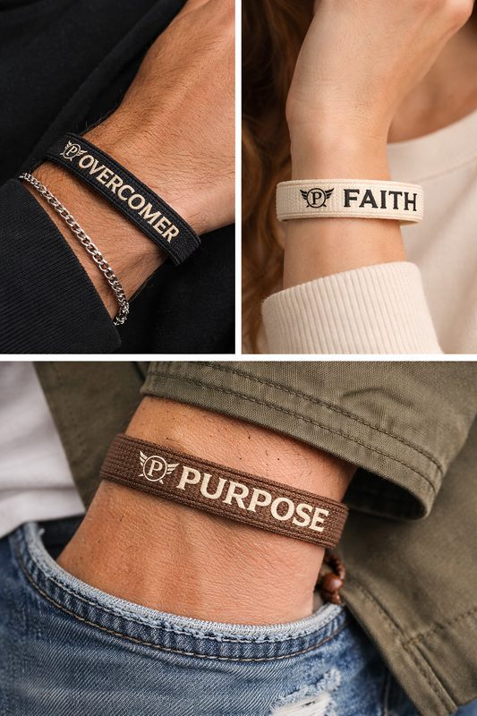 PEARL BLACK PREMIUM MOTIVATION WRISTBANDS