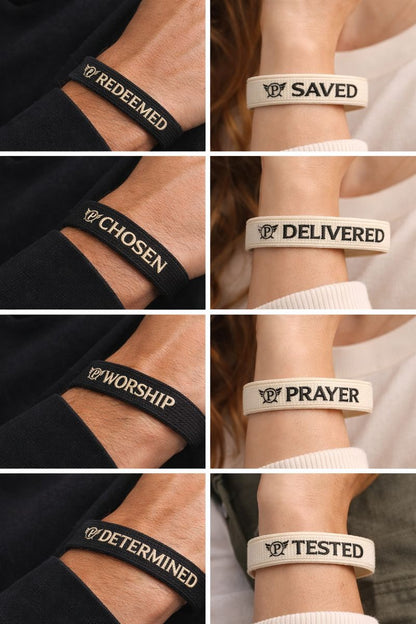 PEARL BLACK PREMIUM MOTIVATION WRISTBANDS
